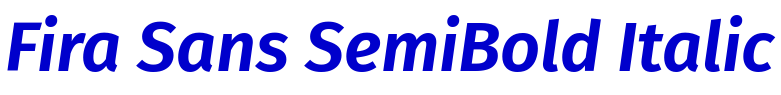 Fira Sans SemiBold Italic police de caractère